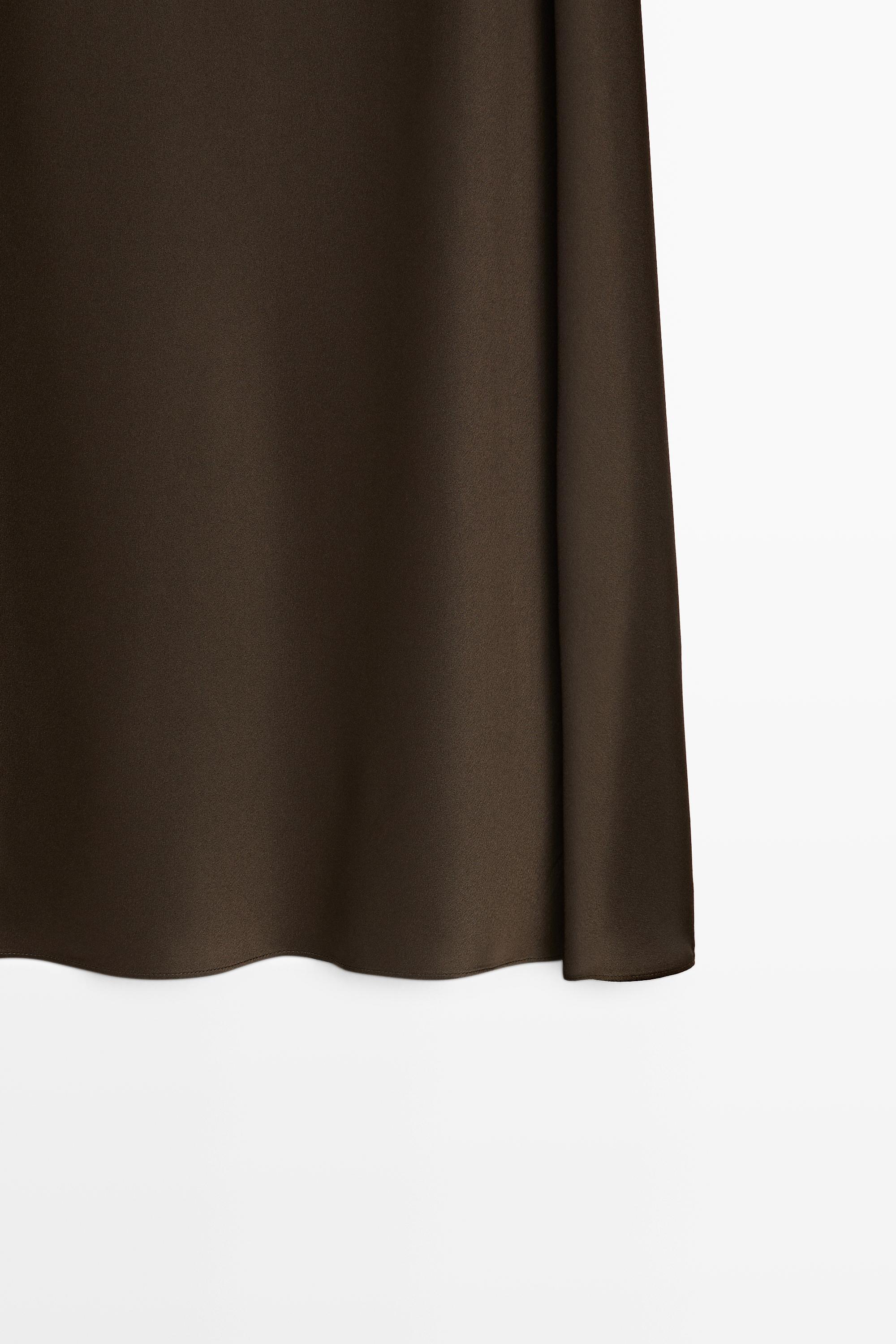 Flowing satin skirt
